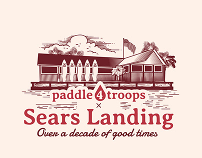 Paddle 4 Troops x Sears Landing Vintage Logo