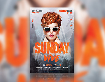 Sunday Vibe Club Party Flyer