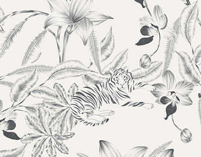 Tigers - Tropical Print