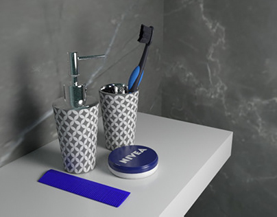 Bathroom accessories in 3D