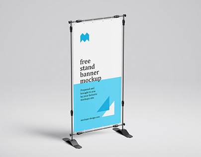 Free banner stand mockup