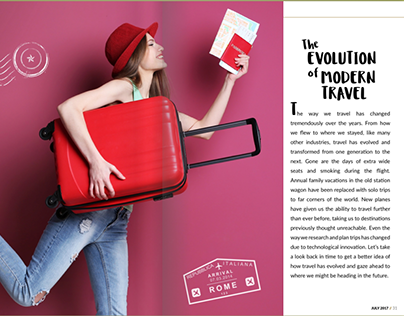 Magazine Spread: The Evolution of Travel