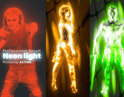 Neon light Photo Effect