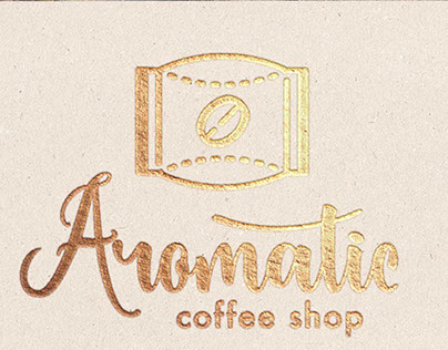 Logo 'Aromatic' for coffee shop. Логотип "ароматный"