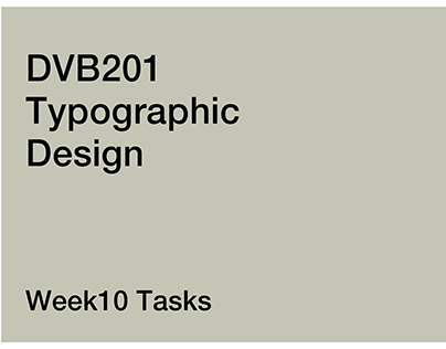 DVB201 Week 10 Tasks