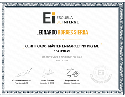 Master en Marketing Digital Certification