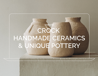 Handmade ceramics & unique pottery| website concept