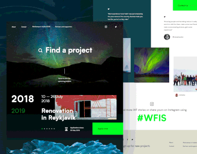 Personal project for WF Iceland website