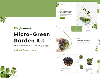 Landing page for Indoor microgreen garden kit