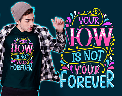 Your now is not your forever. Motivational typography