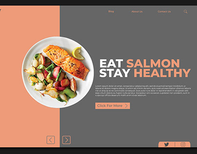 Salmon Specializing Restaurant Landing Page