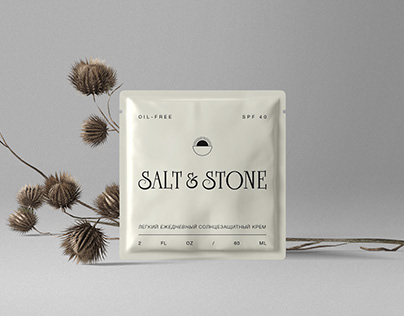 SALT & STONE | cosmetic packaging design