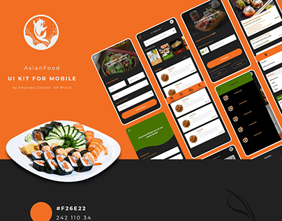 ASIAN FOOD - Project for mobile UX / UI design Adobe Xd