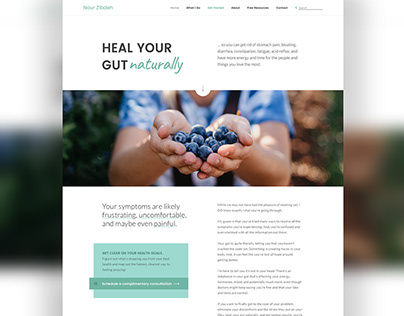 Web Design // Holistic Nutritionist Website