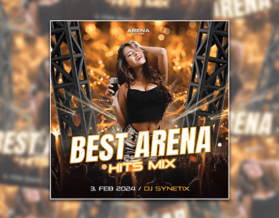 Event party flyer design - Best Arena hits mix