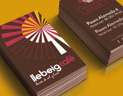Llebeig Café: aplicaciones identidad corporativa 2016