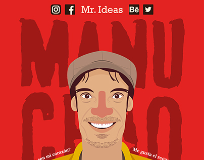Manu Chao Vector Portrait