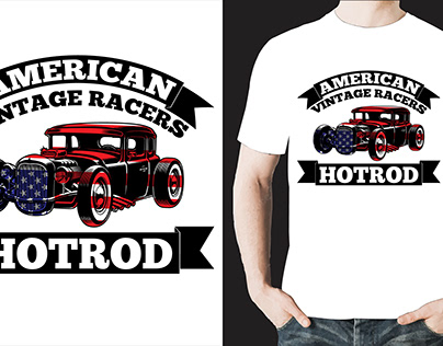 American hotrod t-shirt design