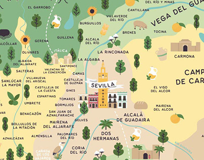Seville map design