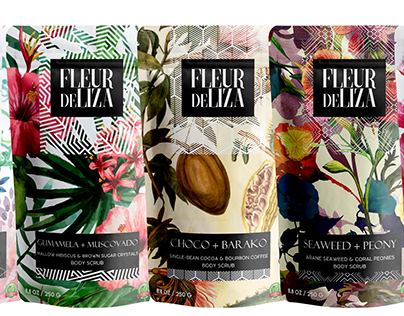 Fleur De Liza Body Scrub Packaging and Branding Concept