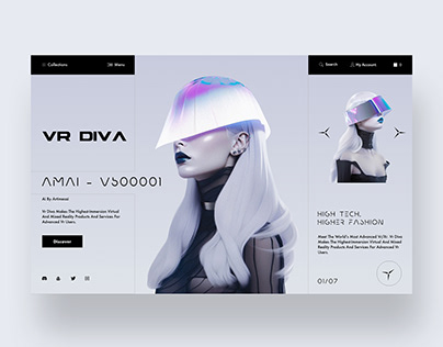 VR Diva Web Ui Design Concept
