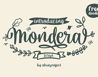 Mondera Script - Beautiful and Romantic