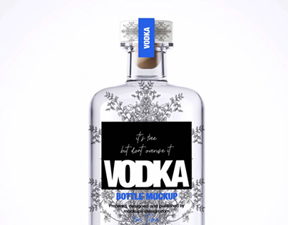 Vodka Bottle Label Mock-up