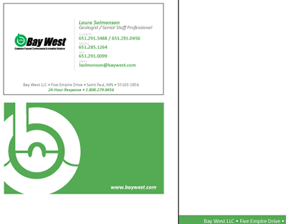 Bay West - Letterhead and Business Cards