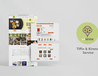 24/7 tiffin & grocery service (Redesign website)