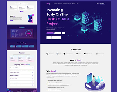 Cryptocurrency ICO Landing Page