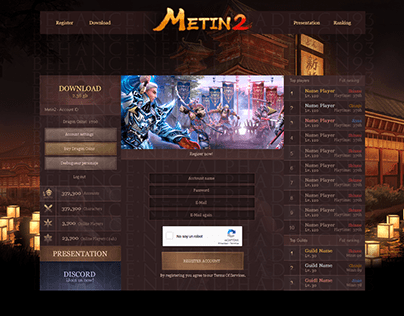 Metin2 Website Design