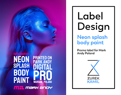 Neon Splash Body Paint - Label Design
