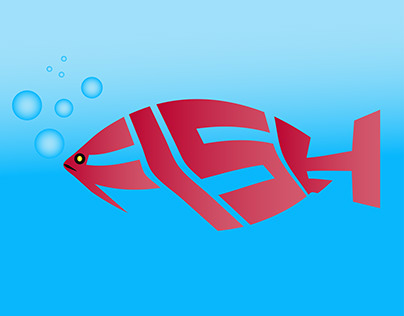 Typography Design | Typography logo | Fish Typography