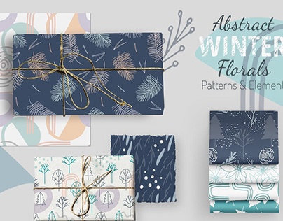 Abstract Winter Florals