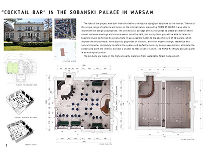 COCKTAIL BAR IN THE SOBANSKI PALACE IN WARSAW
