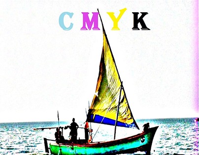 CYMK style Sail-boat