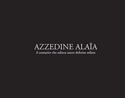 Azzedine Alaïa