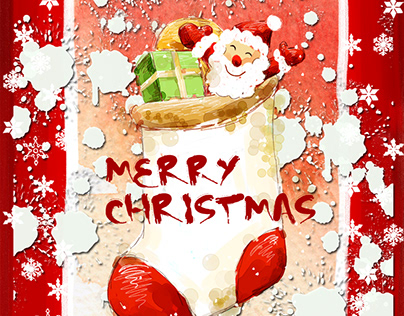 merry christmas greetings card