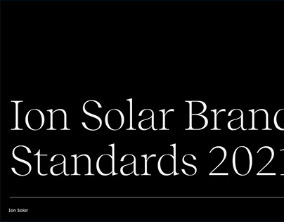 Brand Standards, Ion Solar