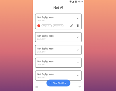 Not Al! - Material Design Note App [Prototype]