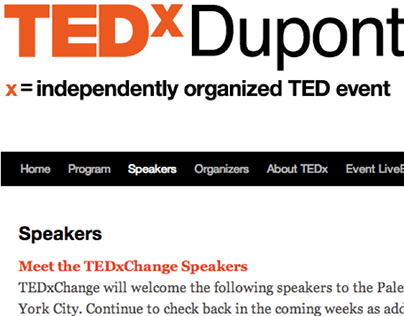 TEDx Dupont Circle Website