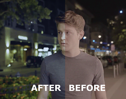 Before and After Color Grading