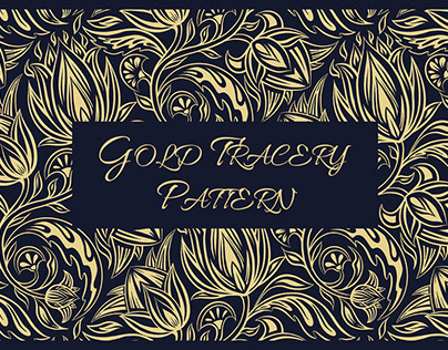 Gold tracery pattern