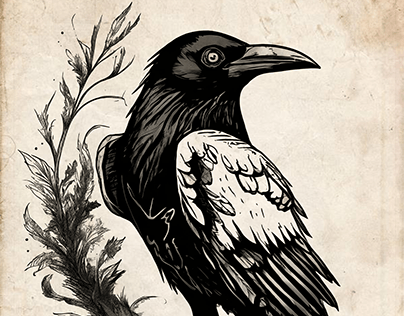 Ravens and crows tattoo design