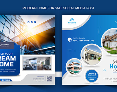 Modern Home For Sale Social Media Post Design