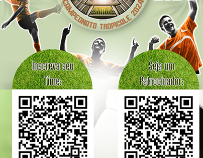 Flyer e Logo Campeonato Futebol Tropicale 2024