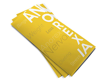 Anorexia Awareness A4 trifold brochure