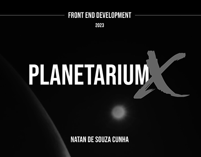 PlanetariumX Website Front-end, JavaScript, HTML, CSS.