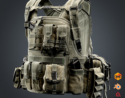 Military Tactical Vest 3D Model
