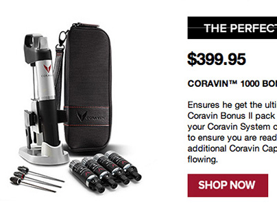 More Coravin emails